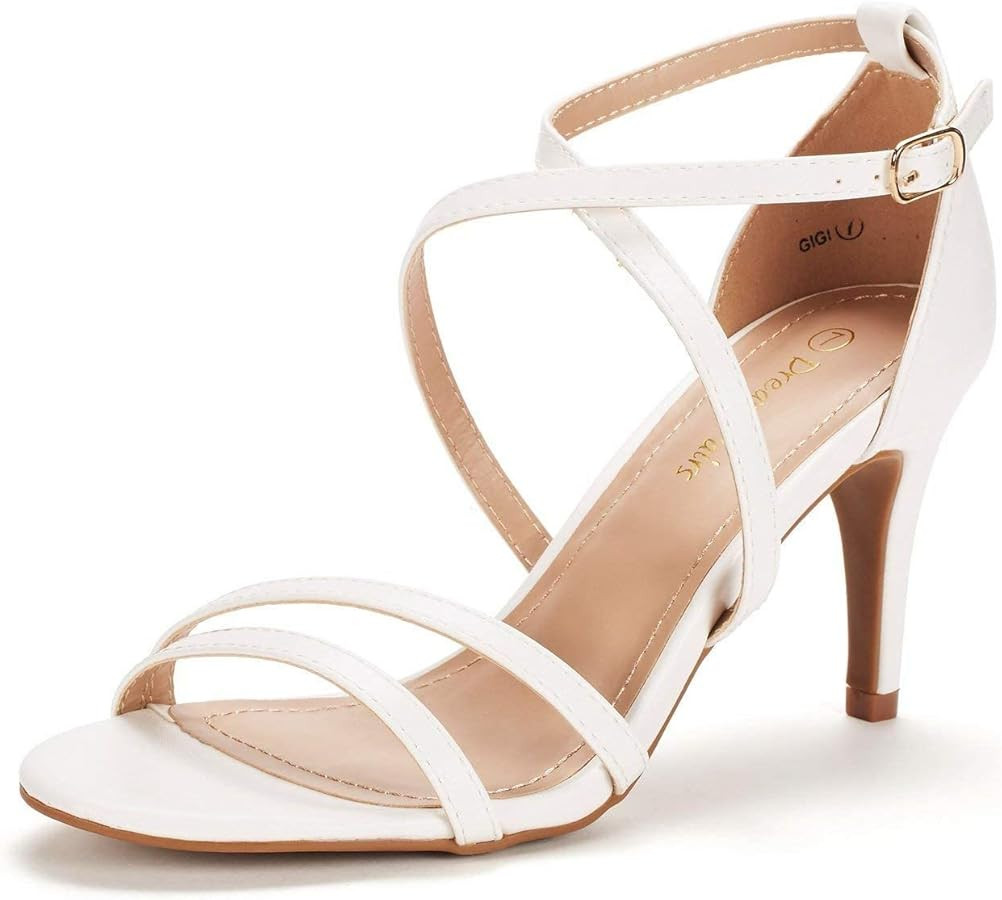 DREAM PAIRS Women's GIGI Fashion Stilettos Open Toe Pump Heel Sandals | Amazon (US)