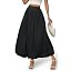 ELLEVEN Women's Bubble Maxi Skirt, Elastic Waist Puffy Hem A-Line Skirt with Pockets | Amazon (US)