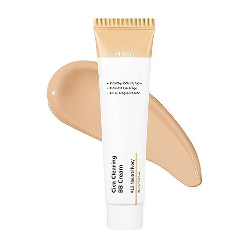 PURITO Cica Clearing BB Cream #13 Neutral Ivory 1 fl.oz / 30ml, Vegan bb cream, foundation, cruelty free | Amazon (US)