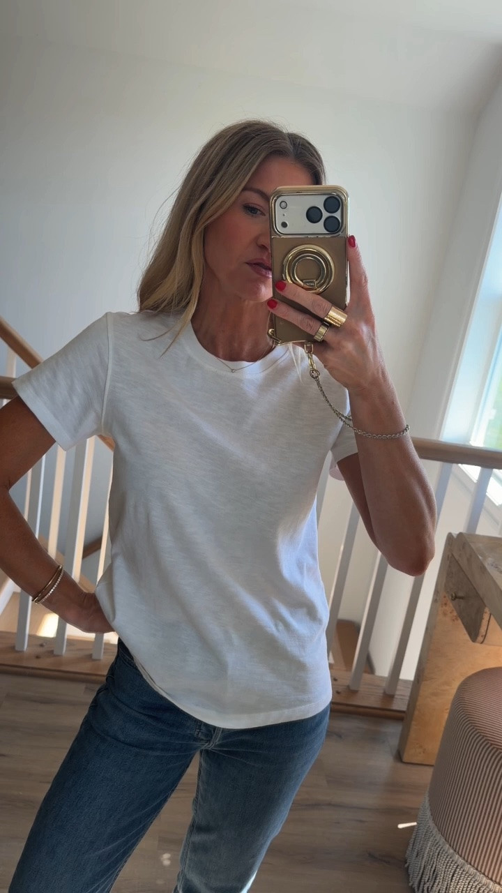 My @Quince must haves including my picky girl pick slub knit white tee that's finally back in stock, you don't want to miss this! #QuincePartner

Tee runs TTS, weaning a S
Necklace in size 0.06

#LTKstyle #LTKootd #LTKmusthaves