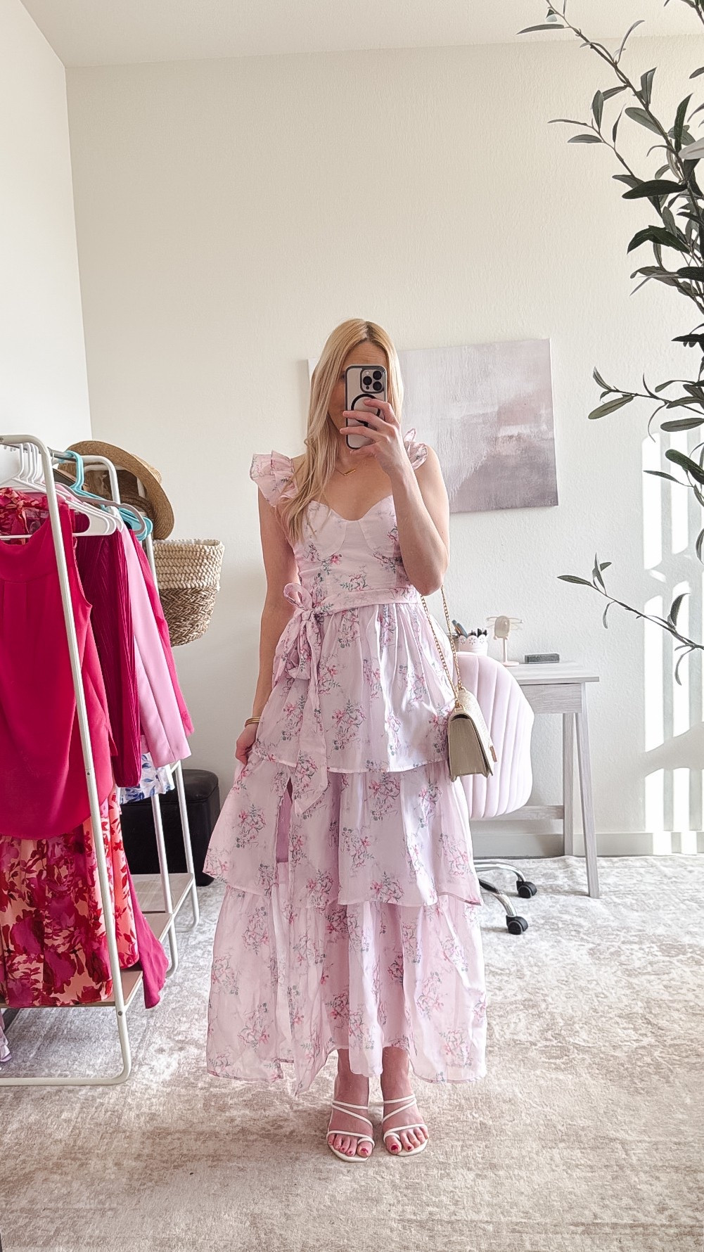 Spring dresses for all your upcoming events! 💐 Need a bridal shower guest outfit, an Easter outfit, a baby shower guest outfit or a Spring wedding guest dress?

Lilac purple tiered maxi dress - true to size, wearing an XS. Material is lighter and glossy. Has adorable ruffle sleeves, a side slit and an optional tie waist!

I’ll share some more of my favorite Spring floral dresses and Spring outfits below!

#LTKSeasonal #LTKStyleTip #LTKParties