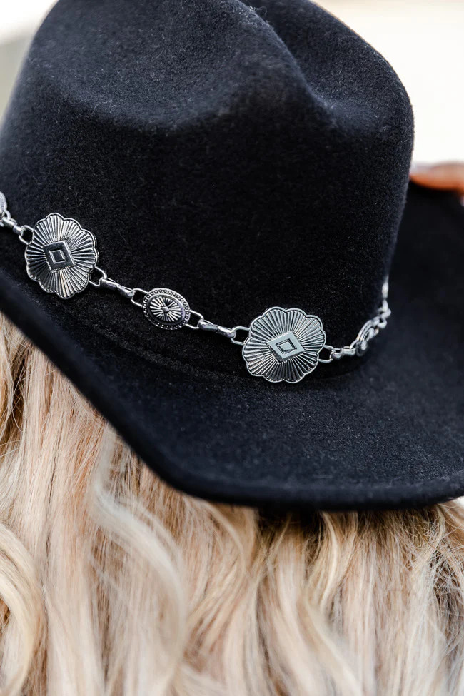 Line 'Em Up Black Cowboy Hat | Pink Lily