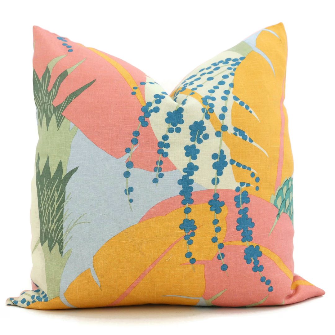 Schumacher Tropical Ananas Decorative Pillow Covers 18x18, 20x20, 22x22, 24x24, 24x24, 26x26 or l... | Etsy (US)