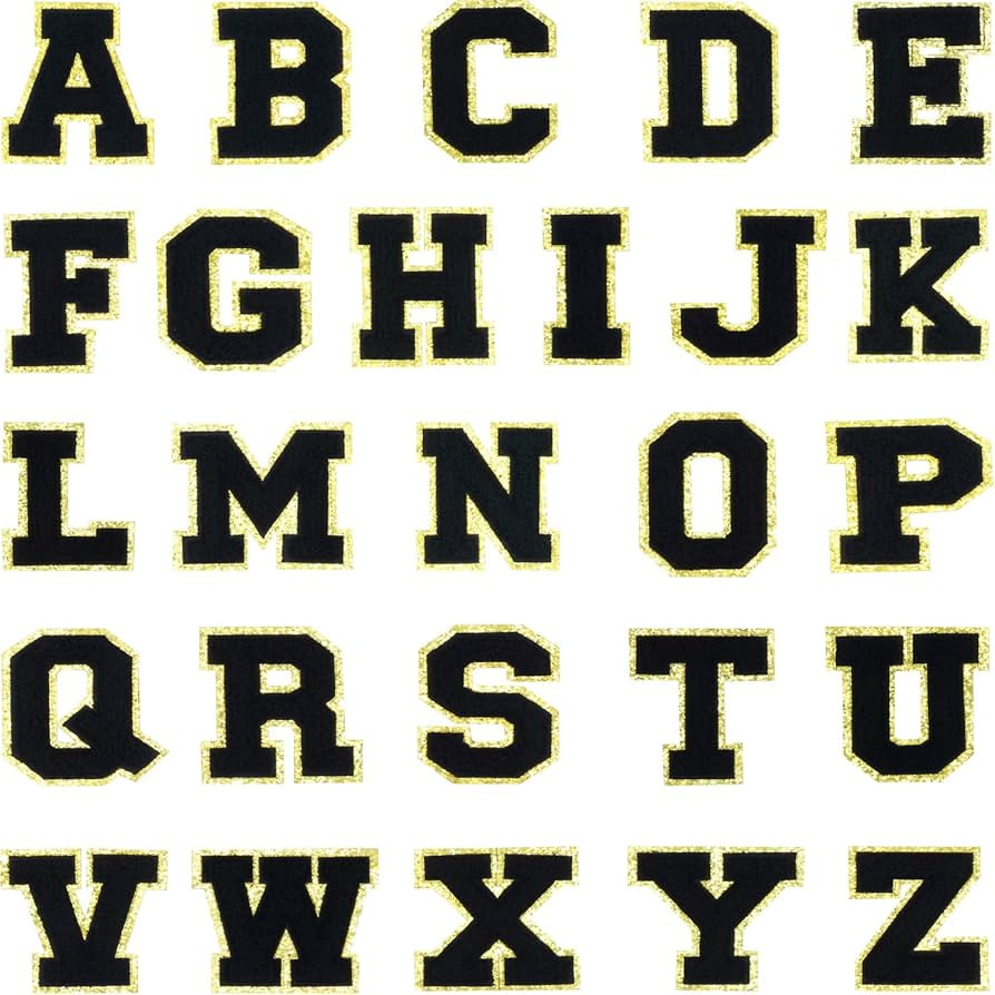Letter Patch Sweater，Varsity Chenille English Letter A-Z Iron On Repair Patches Alphabet Sewing... | Amazon (US)