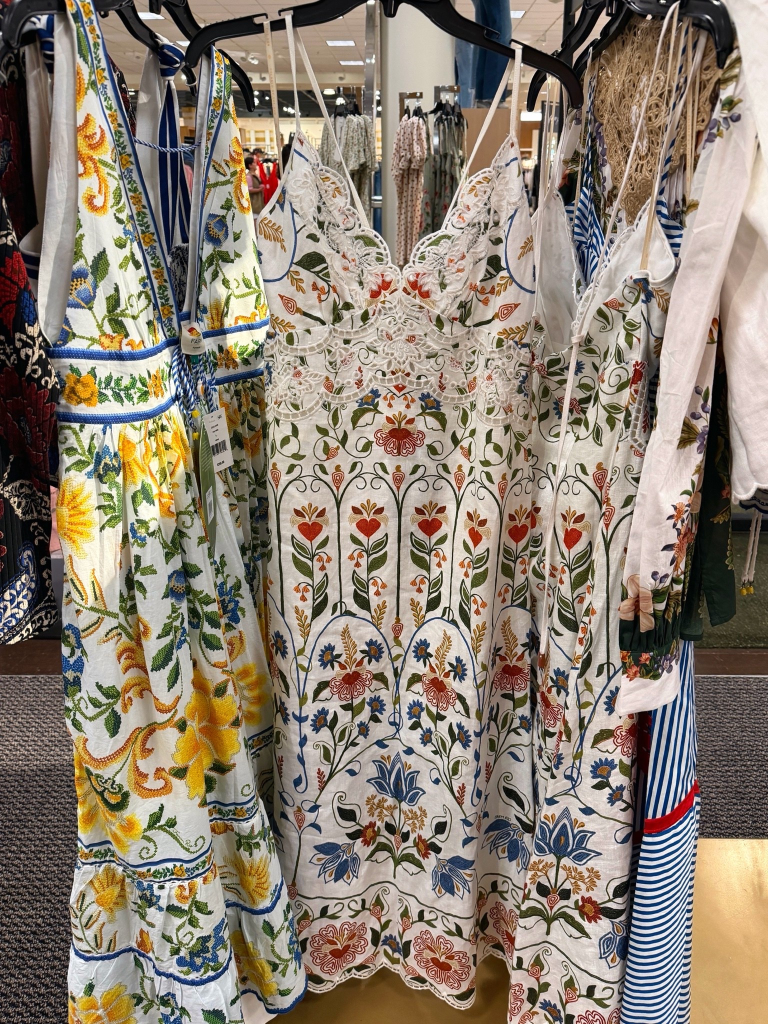 Sale alert! 🌸 The Farm Rio Garden Embroidered Linen Midi Sundress is such a beautiful summer piece. 😍 Made from 100% linen, it features colorful floral embroidery, sweet scalloped details, and a feminine silhouette that feels both playful and elevated. 🦋 The kind of dress that’s perfect for vacations, garden parties, brunch, and all your summer adventures. Linked it here! 🌿💐☀️ #summerdress #farmrio #mididress

#LTKSaleAlert #LTKSeasonal #LTKootd