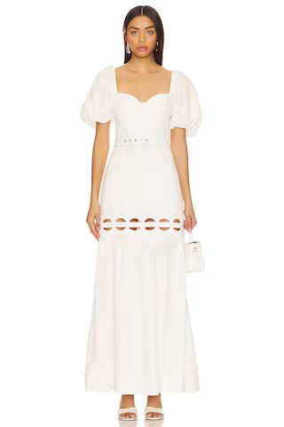 Shona Joy Julieta Scallop Cut Out Maxi Dress in Cream from Revolve.com | Revolve Clothing (Global)