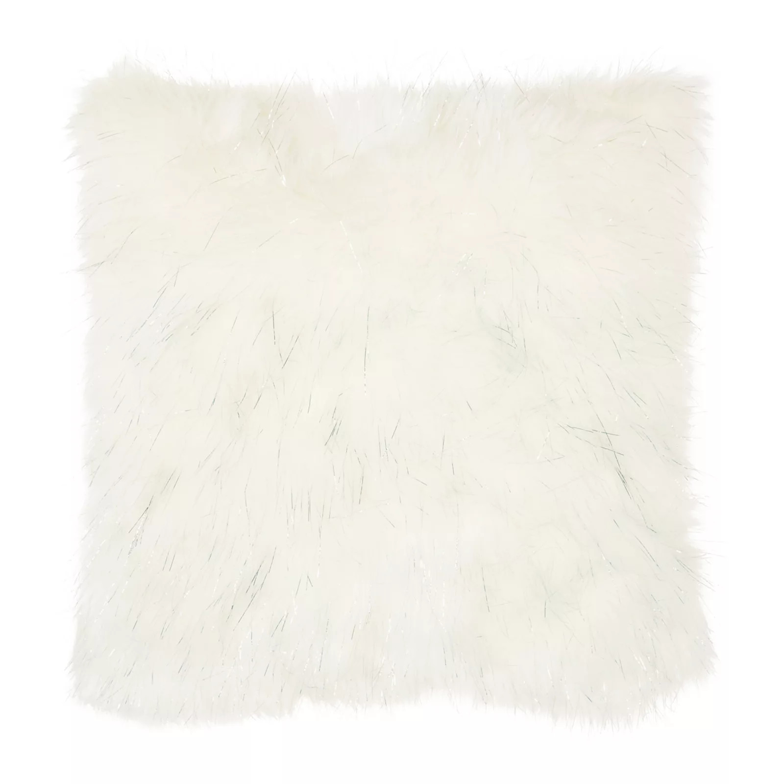 Mina Victory Lurex Remen Faux Fur Throw Pillow, White, 18X18 | Kohl's