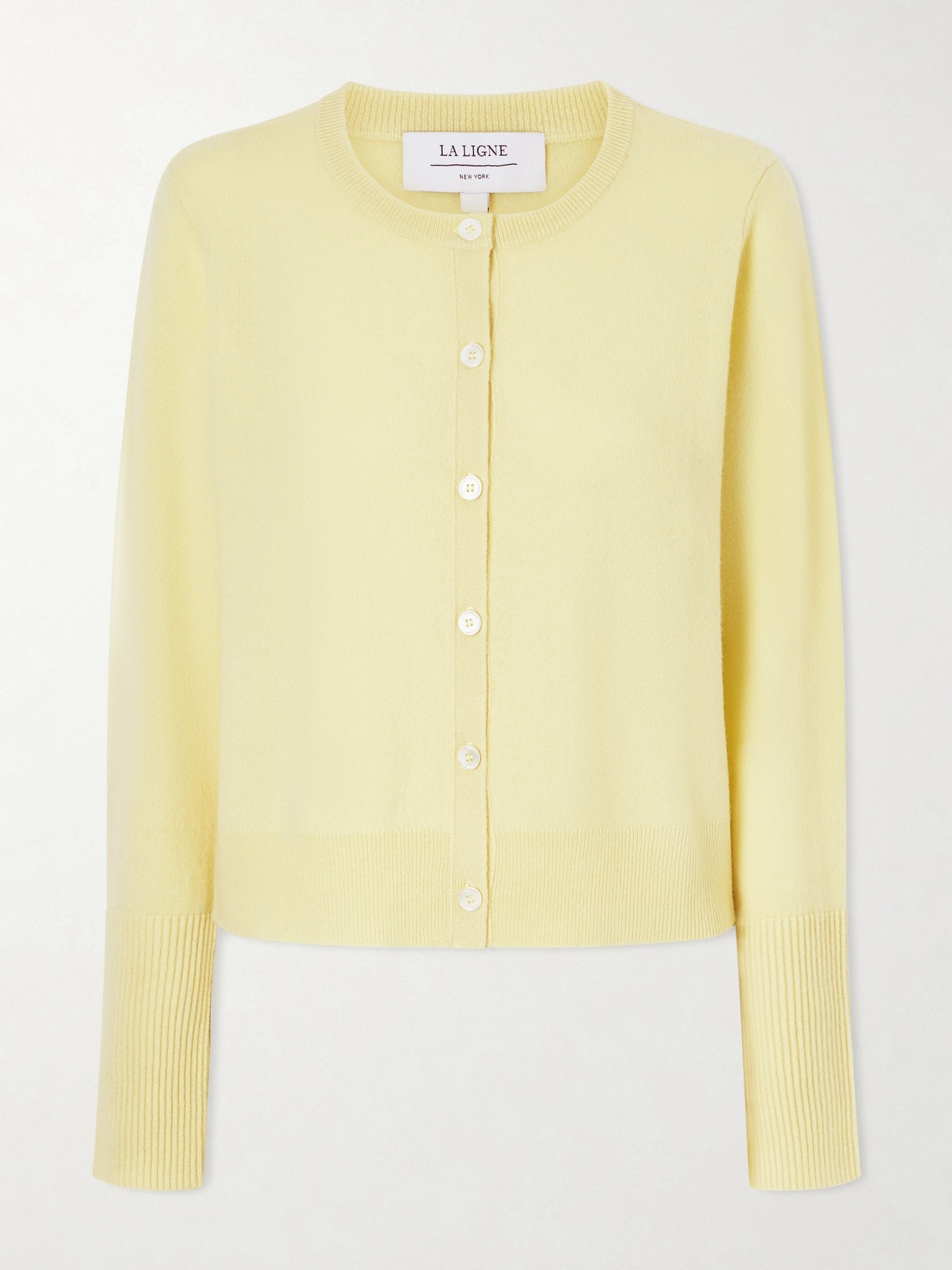 La Ligne - Solid Lean Lines Cashmere Cardigan - Yellow | NET-A-PORTER (US)
