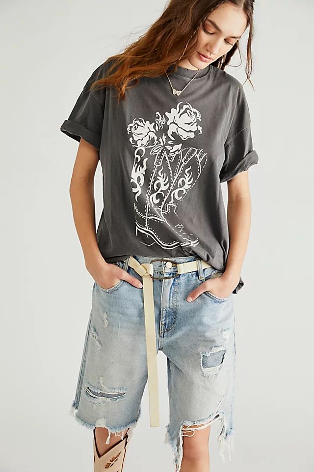 Boots & Roses Tee | Free People (Global - UK&FR Excluded)