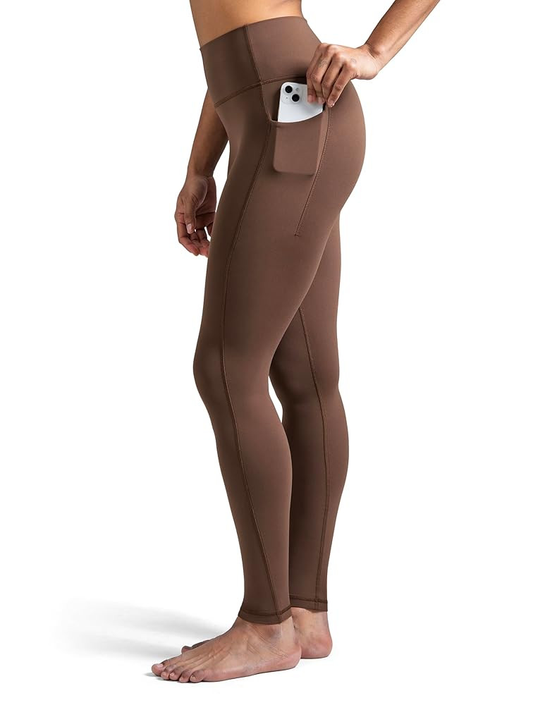 Colorfulkoala Dreamlux No Front Seam Leggings with Pockets for Women, High-Waisted Soft Yoga Pant... | Amazon (US)