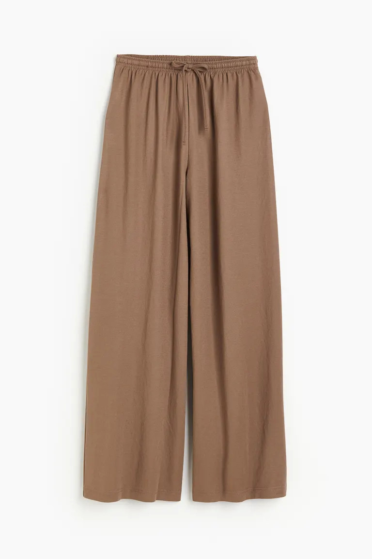Pantalon large avec taille élastique | H&M (FR, IT, ES, PT, BE)