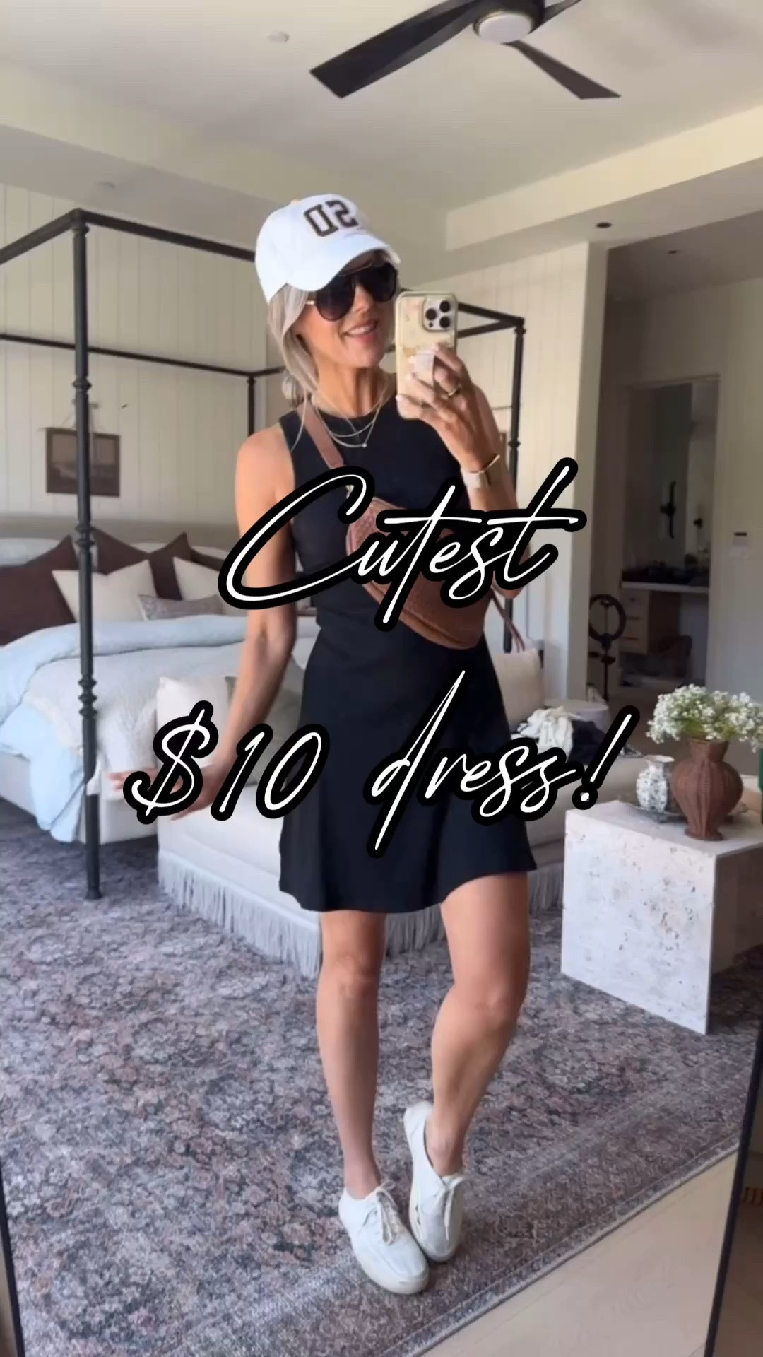 READ THIS! Cause I linked two dresses! 

This exact dress is so cute and only $10! ￼￼I’m wearing a size small, which is my normal size and it fits like a glove (love the ribbing). If you want something a little looser, you could size up or get the other $9 dress (THAT IS ACTUALLY NOW $2 on clearance!!!) I linked here which is basically the same cut just a little bit more free flowing fabric. I have both and both are great! I love a good basic piece that you can easily dress up with a Crossbody bag. 

And speaking of crossbody bags, this Quince Crossbody is my favorite ever and it’s a total dupe for the Claire V Wade designer bag ￼￼

#LTKOver40 #LTKSaleAlert