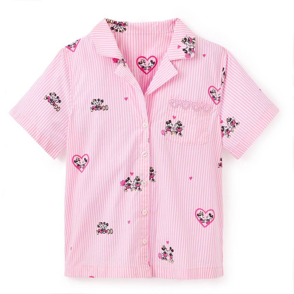 Mickey and Minnie Mouse Mari Pajama Button-Up Shirt for Women by Lilly Pulitzer – Disney Parks | Disney Store