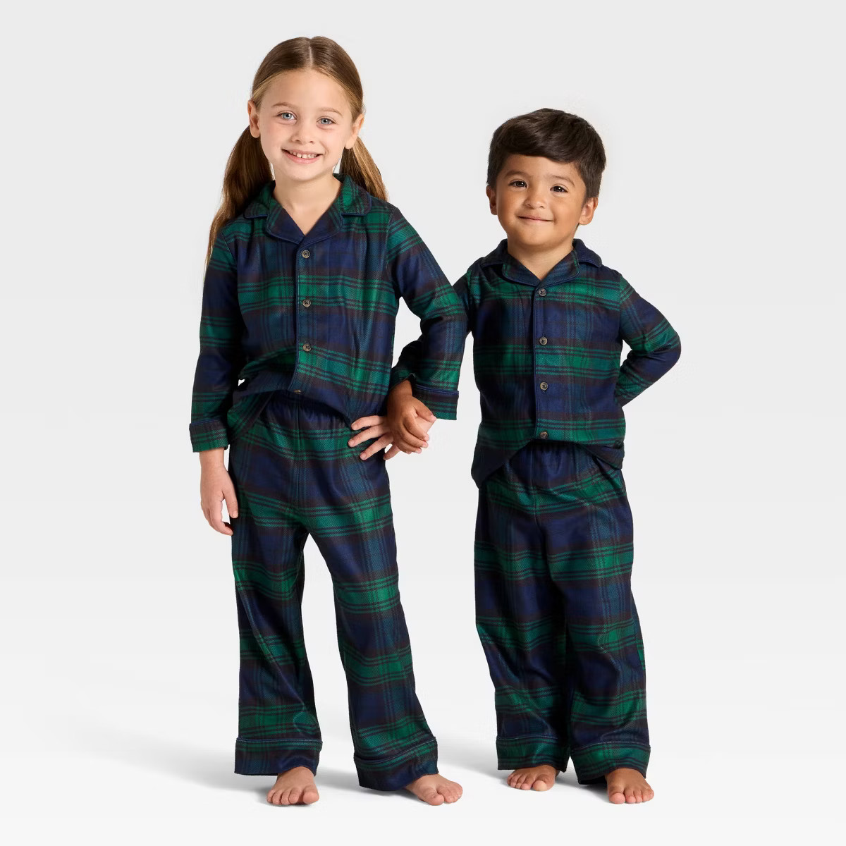 Toddler Plaid Long Sleeve Shirt and Pants Holiday Matching Family Pajama Set - Wondershop™ | Target