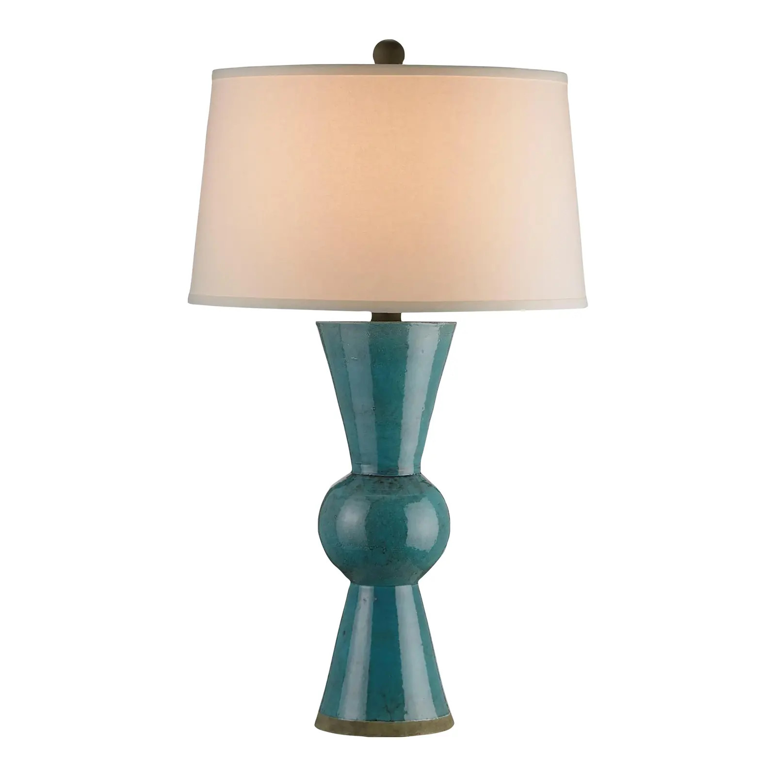 Currey & Company Upbeat Teal Table Lamp | Chairish