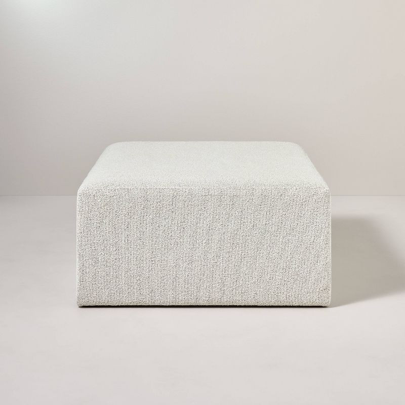 Boucle Upholstered Square Cocktail Ottoman - Hearth & Hand™ with Magnolia | Target