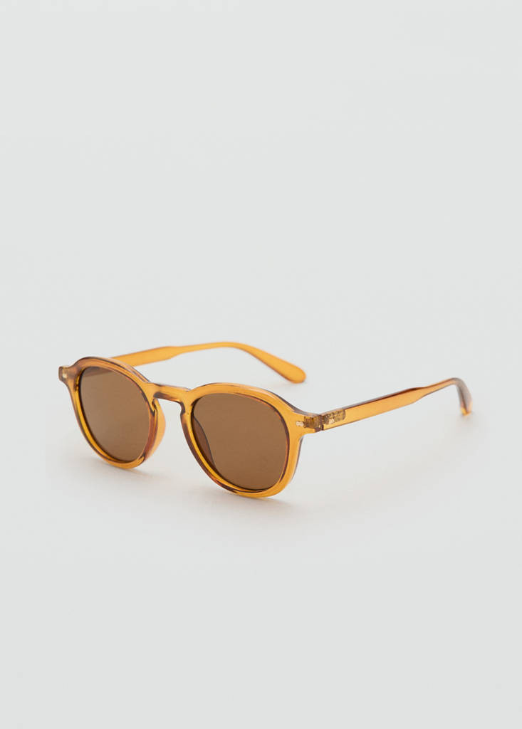 Semi-transparent frame sunglasses ochre - Men - One size - MANGO MAN | Mango (US/MX/AU)
