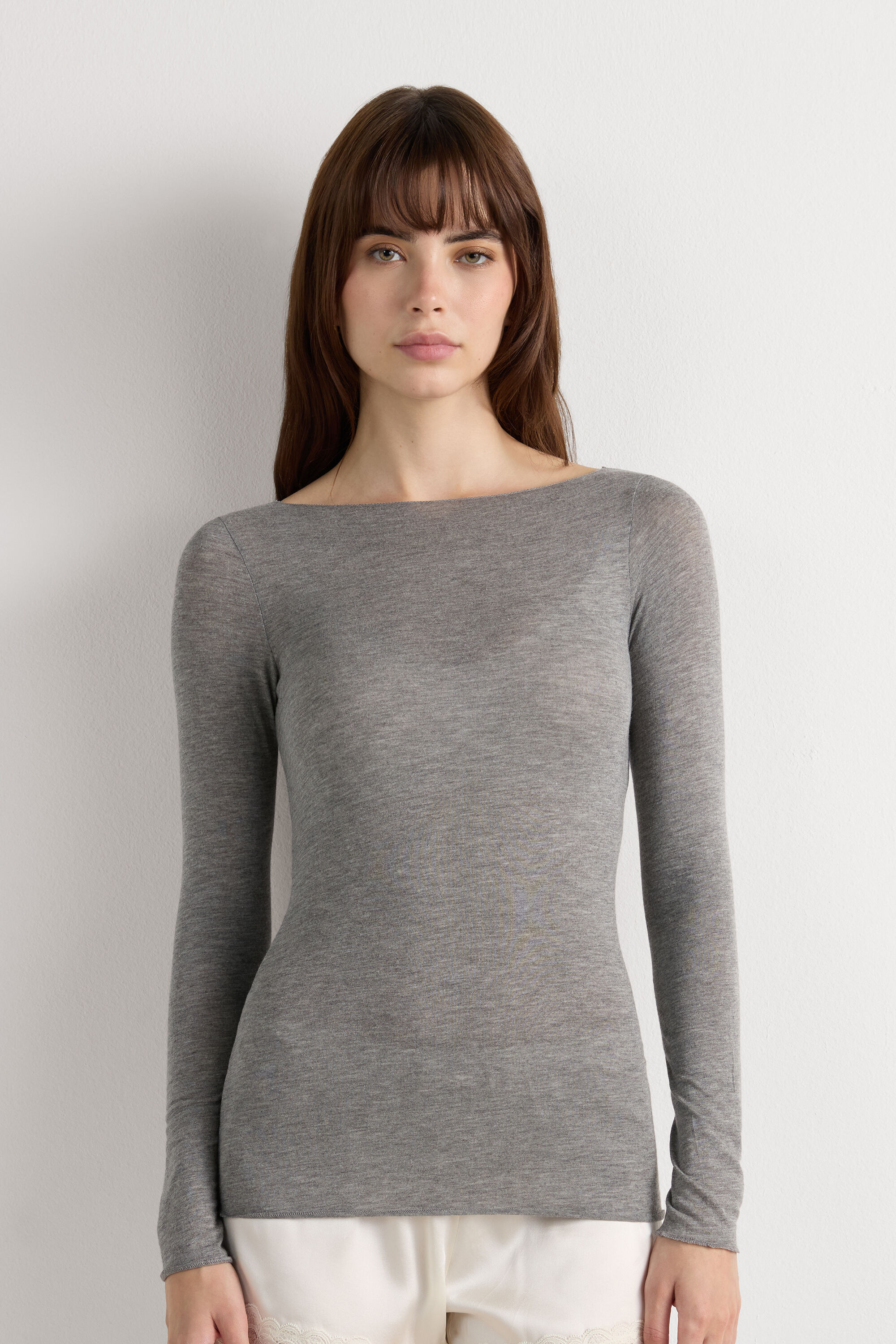 Boat Neck Modal Cashmere Ultralight Top - Intimissimi | Intimissimi (US)