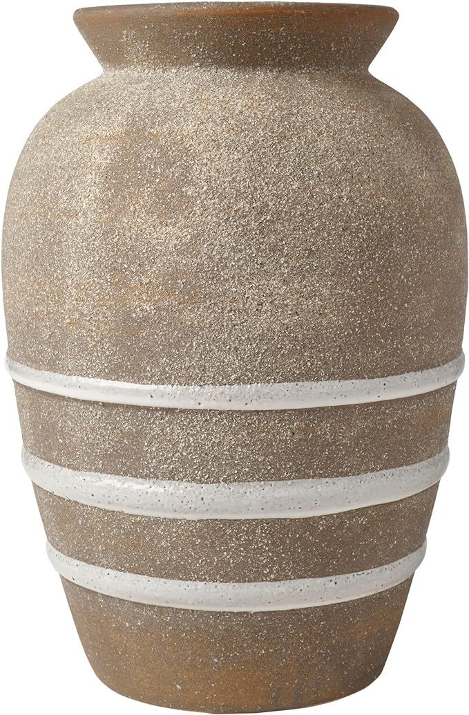 Mikasa Textured Stripe Ceramic Vase, 6.89x6.89x10.04 | Amazon (US)