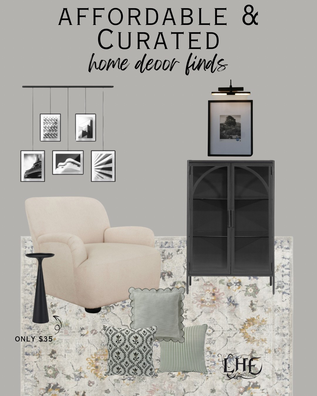 Affordable and curated cozy corner totally giving pottery barn vibes! Shop by clicking the thumbnails below 👇 living room decor, living room, cozy chair, chair, sitting room, sitting chair, living room chair, modern farmhouse living room, living room decor, living room rug, cabinet, curio cabinet, display cabinet, gallery wall, gallery wall frames, wall art, drink table, decorative pillows, living room pillows, farmhouse rug, vintage rug, Walmart home, designer inspired, designer looks for less

#LTKHome #LTKStyleTip #LTKFamily