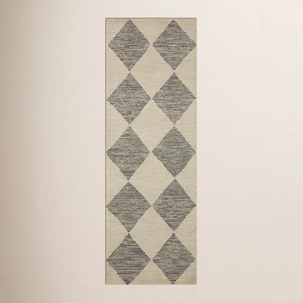 Chris Loves Julia x Loloi Francis Wool Beige / Charcoal Rug | Wayfair North America
