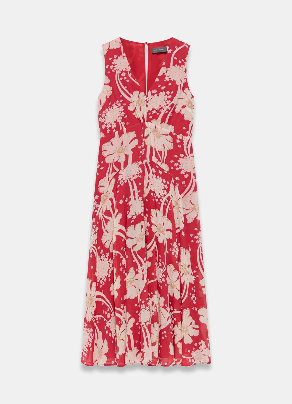 Red Floral Print Maxi Dress | Mint Velvet