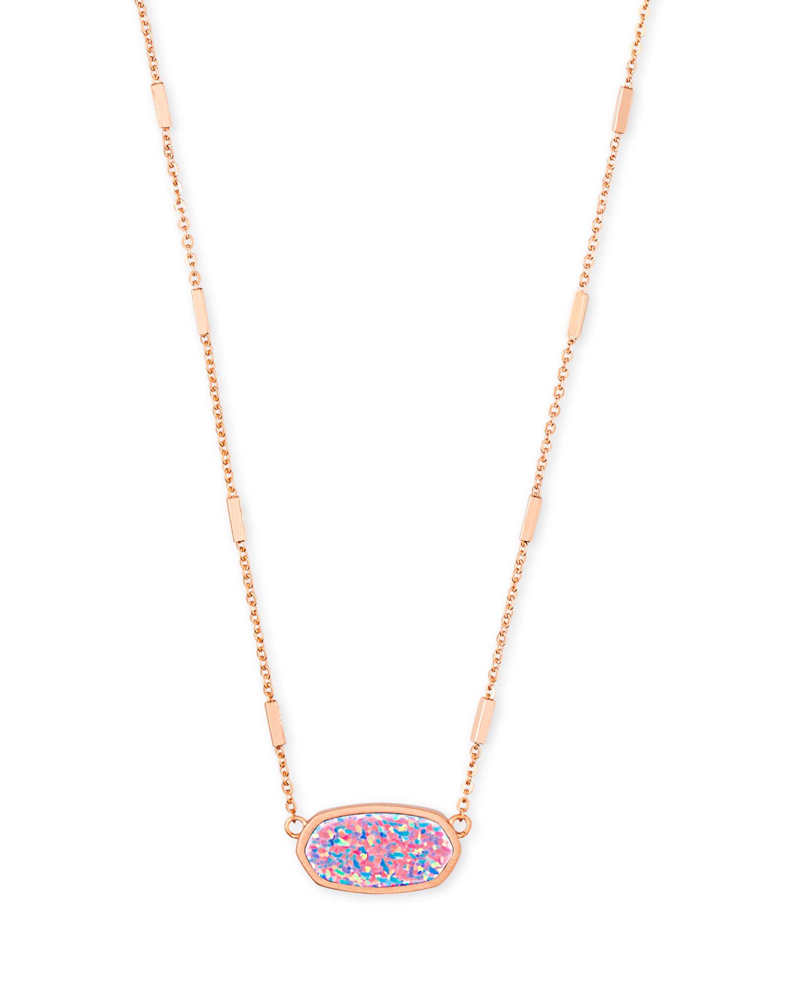 Miley Rose Gold Pendant Necklace in Lavender Kyocera Opal | Kendra Scott | Kendra Scott