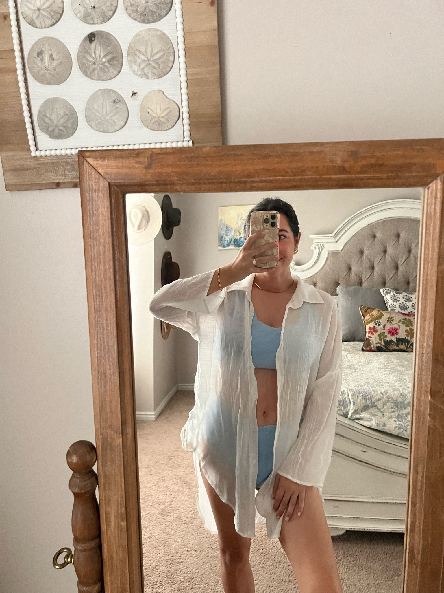 Blue and white everything. Beach swimsuit coverup. Swim cover up blue scalloped swimsuit  

#LTKSeasonal #LTKFindsUnder50 #LTKSwim