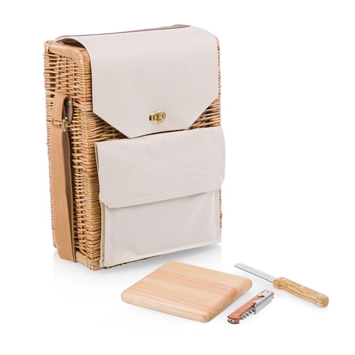 Corsica Wine and Cheese Picnic Basket - 2 Bottle Wine Tote | Wayfair North America