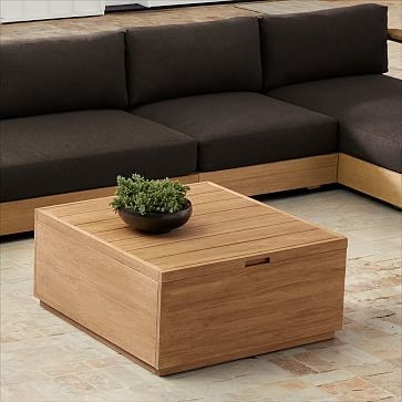 Volume Outdoor Square Storage Coffee Table (36") | West Elm (US)