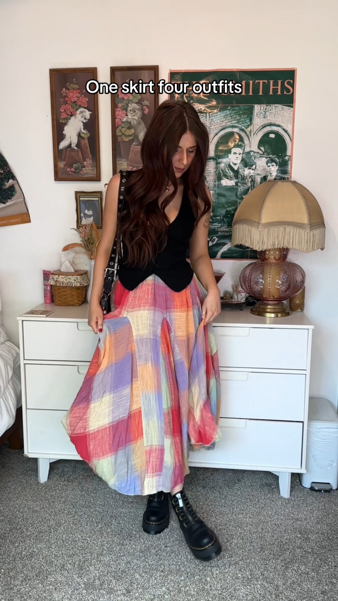Free people maxi skirt links to everything I could find in this video 