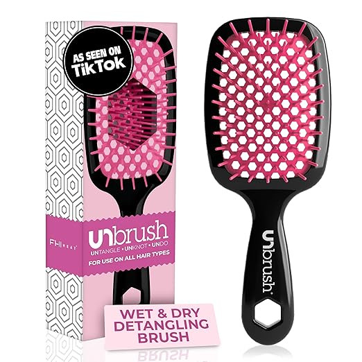 FHI Heat UNbrush Detangling Brush for Pain-Free Brushing on All Wet or Dry Hair Types — Durable... | Amazon (US)