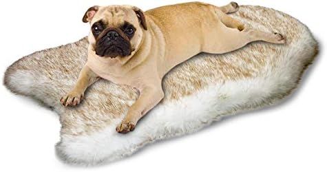 · Petgrow · Thick Faux Fur Christmas Pet Dog Bed Mat, Ultra Soft Warm Plush Puprug Pet Bed Cush... | Amazon (US)