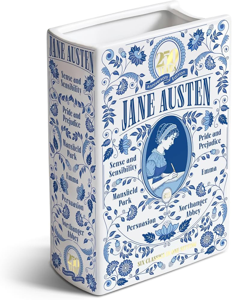 H&H + 6 in 1 + Jane Austen Book Vase for Flowers + Bookmark + Emma, Mansfield Park, Sense and Sen... | Amazon (US)