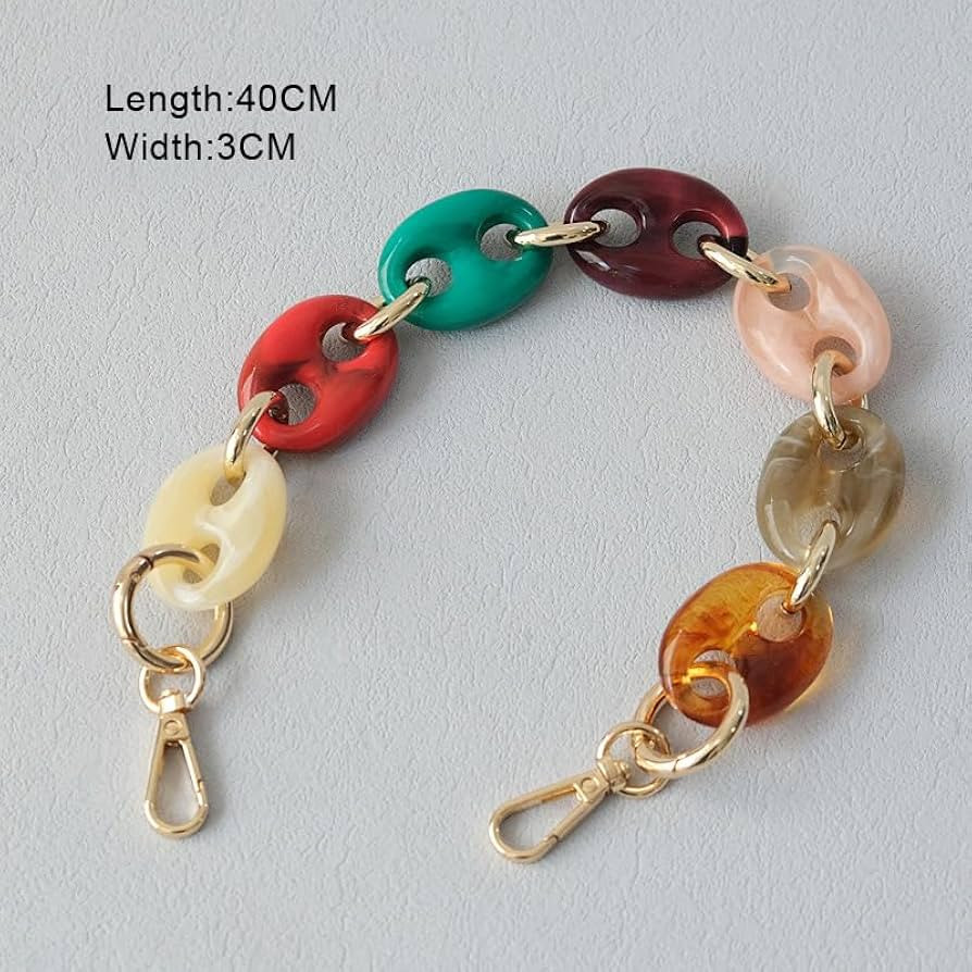 Acrylic Resin Chain for Purse,Handbag Decoration Chain Strap,Bag Accessories Chain Charms(BigNost... | Amazon (US)