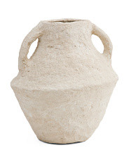 14in Paper Mache Handled Vase | TJ Maxx