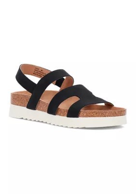 Wonderly Women's Ithica Footbed Sandals, Black, 9.5M | Belk
