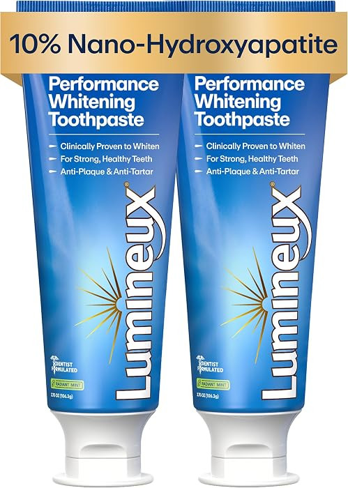 Lumineux 10% Nano Hydroxyapatite Whitening Toothpaste, 3.75 oz, 2 Pack | Amazon (US)