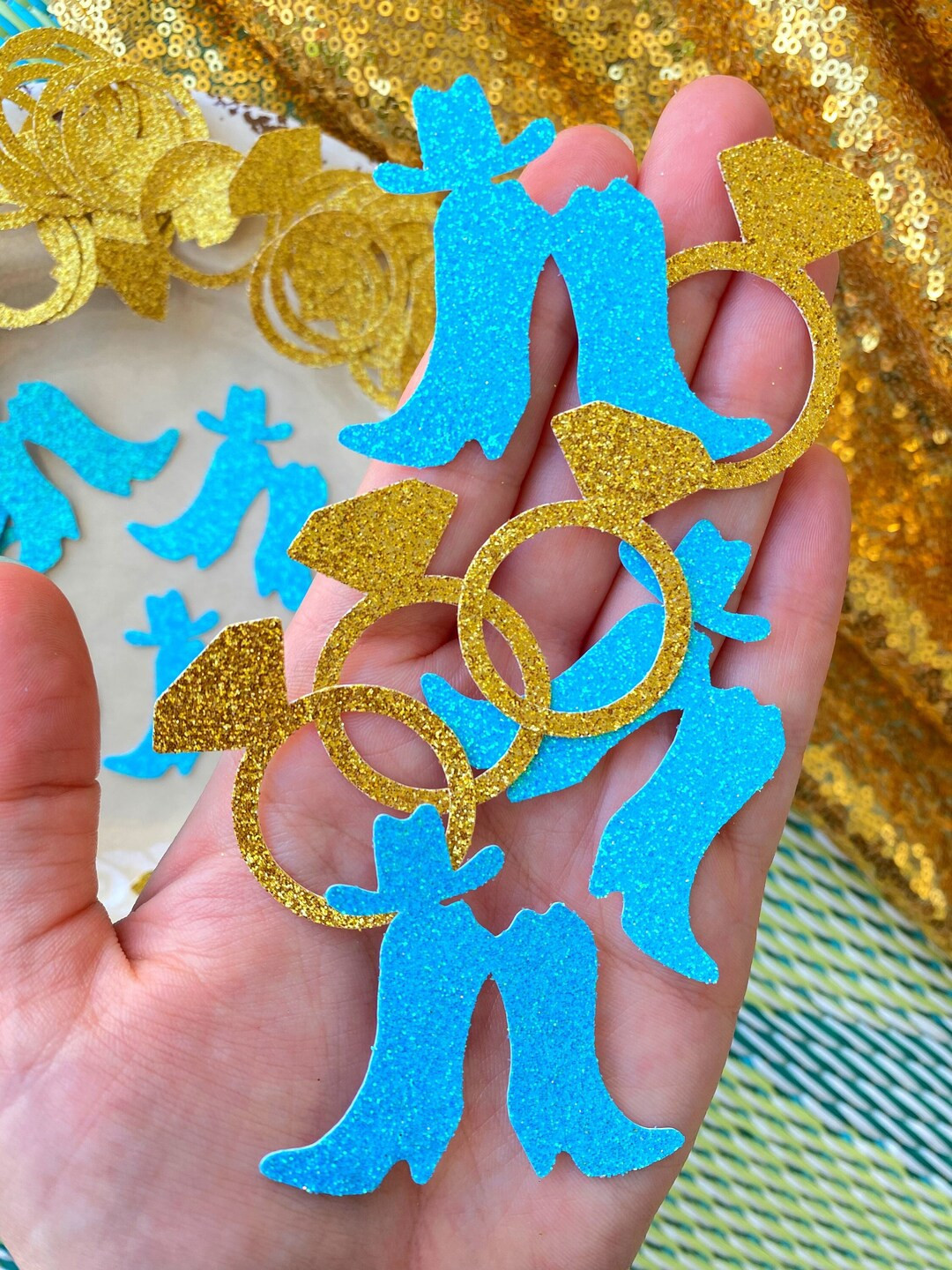 Coastal Cowgirl / 50 Count Confetti / Coastal Cowgirl Bachelorette / Coastal Cowgirl Decorations ... | Etsy (US)