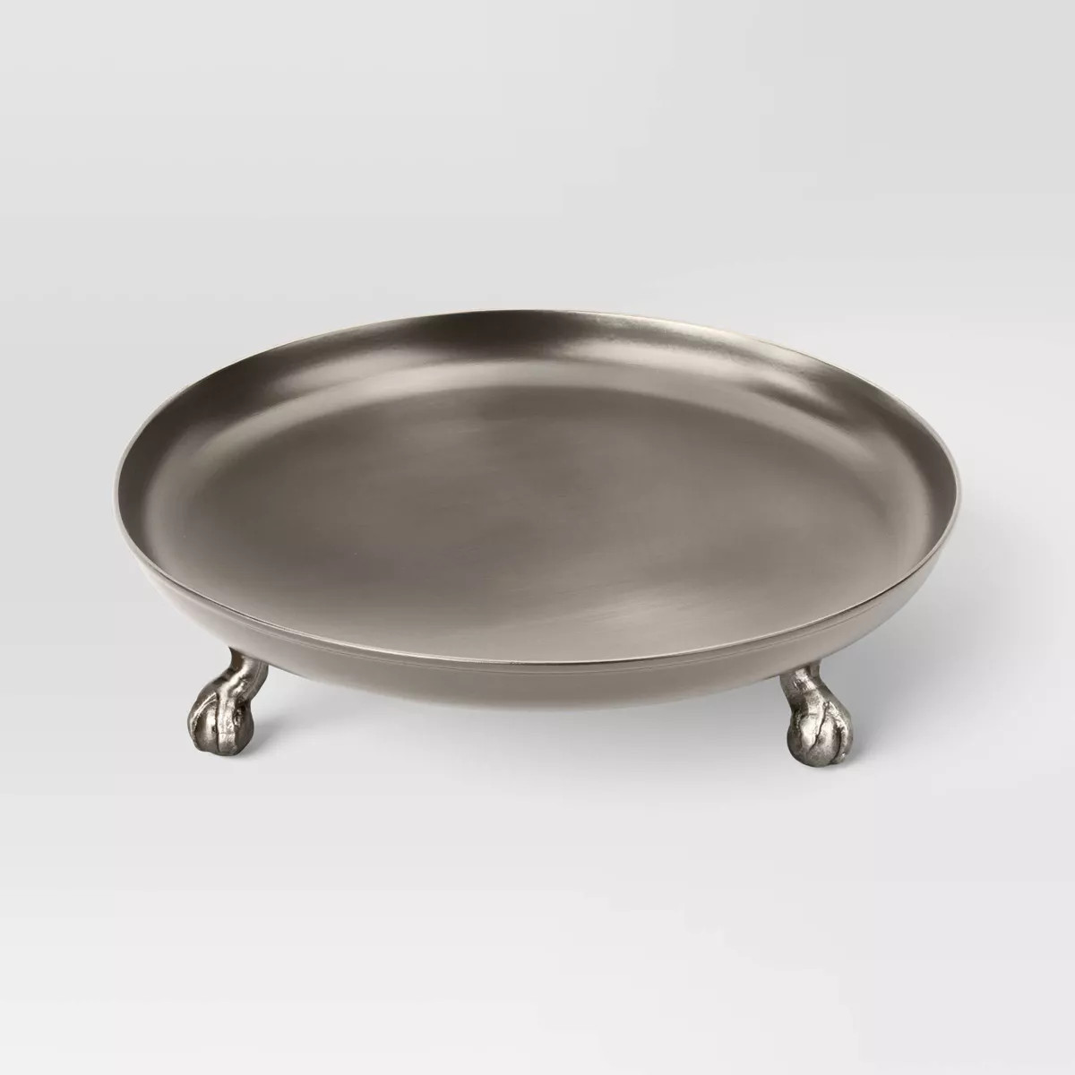 12.375" Metal Footed Serving Stand Silver Finish - Threshold™ | Target