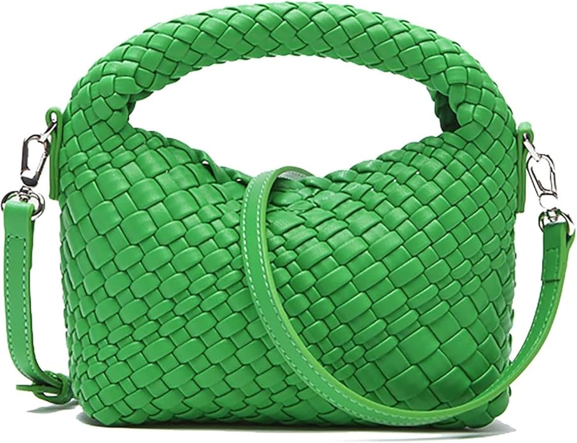 Women's Woven Bags Collection, Crossbody bags with Compact handbags,Detachable-strap purses,Styli... | Amazon (US)