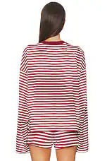 LIONESS Bloom Long Sleeve Top in Wine Stripe from Revolve.com | Revolve Clothing (Global)
