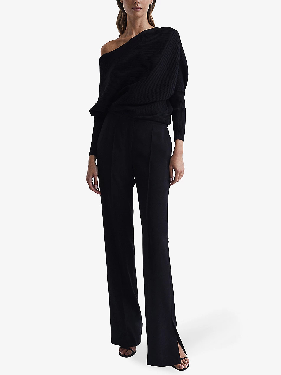 Lorna off-shoulder draped knitted top | Selfridges