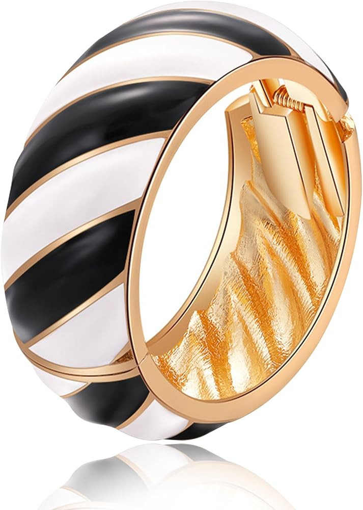 Dripping Oil Bracelets for Women Vintage Enamel Gold Cuff Dripping Oil Bangle Bracelets for Sixte... | Amazon (US)