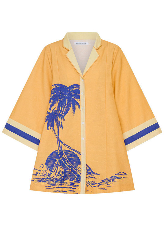 Kauai Mini Jacket Dress in Tangerine | Bohemian Traders