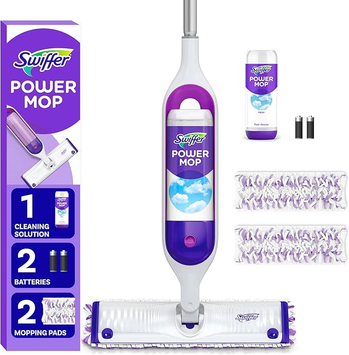 Swiffer PowerMop Multi-Surface Mop Kit for Floor Cleaning, Includes PowerMop, 2 Mopping Pad Refil... | Amazon (US)