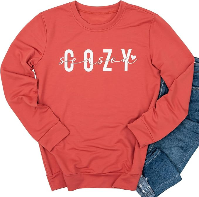 Ykomow Snowman Wine Cheers Sweatshirts Women Long Sleeve Christmas Graphic Tees Funny Xmas Tops | Amazon (US)