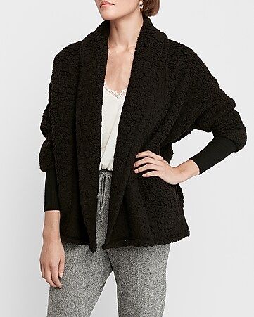 sherpa cocoon cardigan | Express