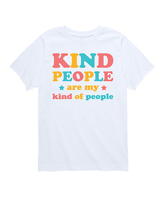 Instant Message Tee Shirts WHITE - White 'My Kind of People' Short-Sleeve Tee - Toddler | Zulily