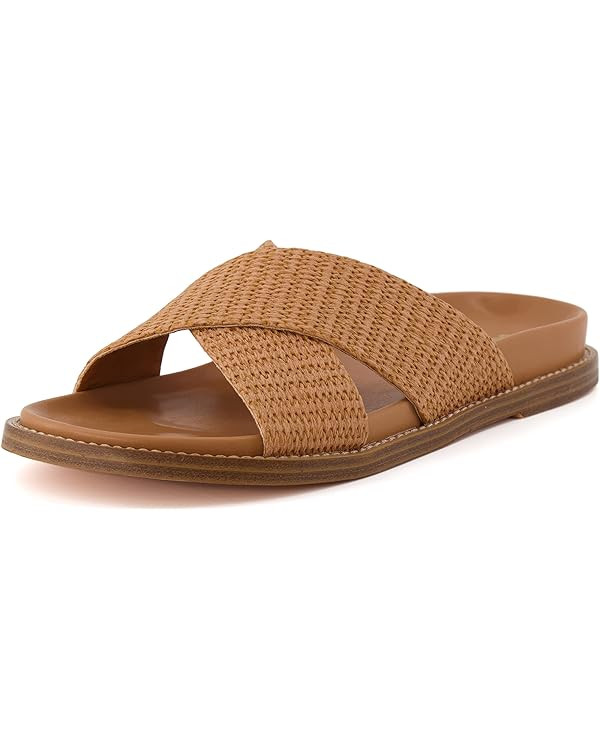 CUSHIONAIRE Women's Nell footbed sandal with +Comfort, Wide Widths Available | Amazon (US)
